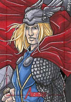Rittenhouse Archives Marvel Greatest Heroes Sketch Card  Lynne Anderson