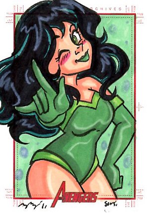 Rittenhouse Archives Marvel Greatest Heroes Sketch Card  Mary Bellamy