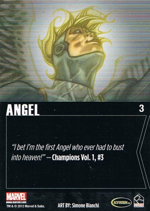 Rittenhouse Archives Marvel Greatest Heroes Base Card 3 Angel