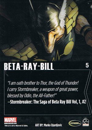 Rittenhouse Archives Marvel Greatest Heroes Base Card 5 Beta-Ray-Bill