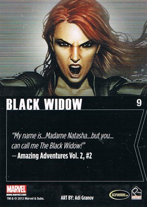 Rittenhouse Archives Marvel Greatest Heroes Parallel Base Set 9 Black Widow