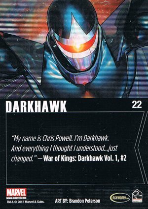 Rittenhouse Archives Marvel Greatest Heroes Base Card 22 Darkhawk