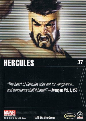 Rittenhouse Archives Marvel Greatest Heroes Base Card 37 Hercules