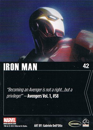 Rittenhouse Archives Marvel Greatest Heroes Parallel Base Set 42 Iron Man