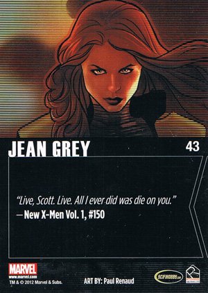 Rittenhouse Archives Marvel Greatest Heroes Parallel Base Set 43 Jean Grey