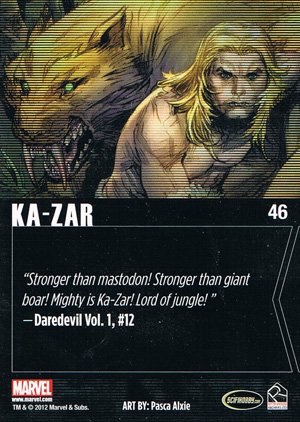 Rittenhouse Archives Marvel Greatest Heroes Parallel Base Set 46 Ka-Zar