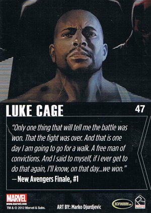 Rittenhouse Archives Marvel Greatest Heroes Base Card 47 Luke Cage