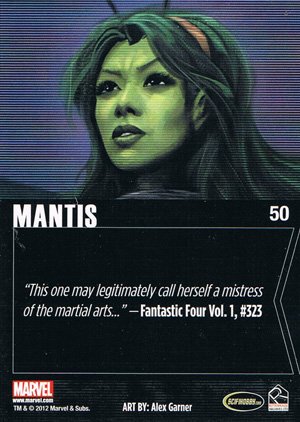 Rittenhouse Archives Marvel Greatest Heroes Parallel Base Set 50 Mantis