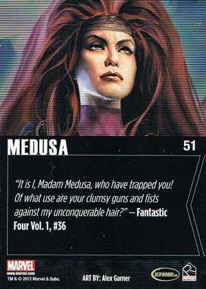 Rittenhouse Archives Marvel Greatest Heroes Base Card 51 Medusa