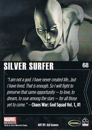 Rittenhouse Archives Marvel Greatest Heroes Base Card 68 Silver Surfer
