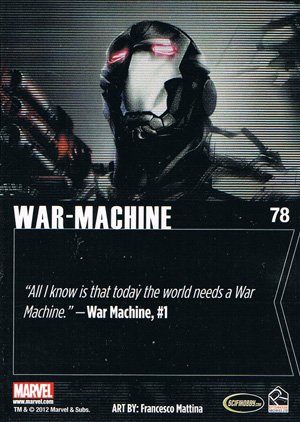 Rittenhouse Archives Marvel Greatest Heroes Base Card 78 War-Machine