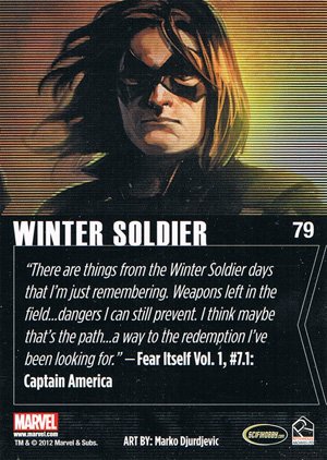 Rittenhouse Archives Marvel Greatest Heroes Parallel Base Set 79 Winter Soldier