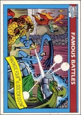 Impel Marvel Universe I Base Card 90 Fantastic Four vs. Doctor Doom