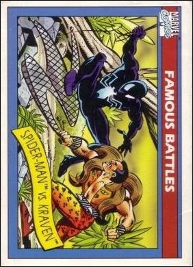 Impel Marvel Universe I Base Card 92 Spider-Man vs. Kraven