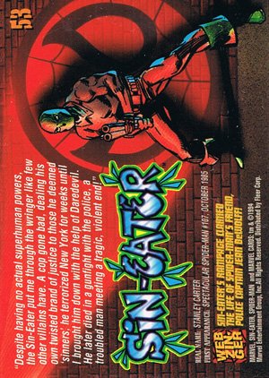 Fleer The Amazing Spider-Man Base Card 53 Sin-Eater
