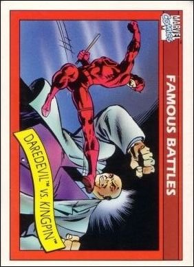 Impel Marvel Universe I Base Card 95 Daredevil vs. Kingpin