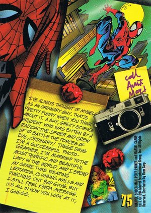 Fleer The Amazing Spider-Man Base Card 75 Spider-Man