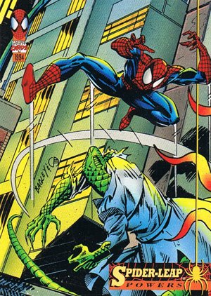 Fleer The Amazing Spider-Man Base Card 8 Spider-Leap