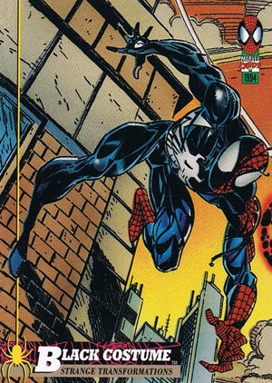 Fleer The Amazing Spider-Man Base Card 19 Black Costume