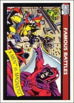 Impel Marvel Universe I Base Card 100 X-Men vs. Magneto