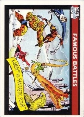 Impel Marvel Universe I Base Card 101 X-Men vs. Fantastic Four