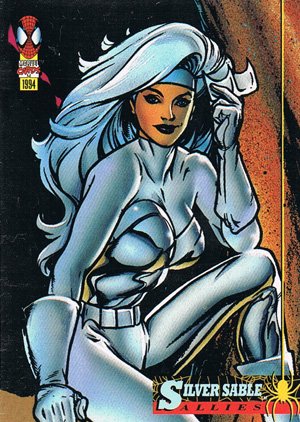 Fleer The Amazing Spider-Man Base Card 79 Silver Sable