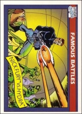Impel Marvel Universe I Base Card 107 Nick Fury vs. Hydra