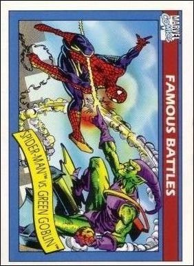 Impel Marvel Universe I Base Card 111 Spider-Man vs. Green Goblin