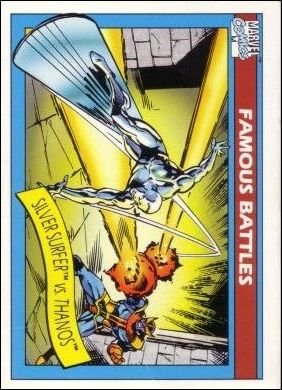 Impel Marvel Universe I Base Card 116 Silver Surfer vs. Thanos
