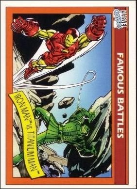 Impel Marvel Universe I Base Card 121 Iron Man vs. Titanium Man
