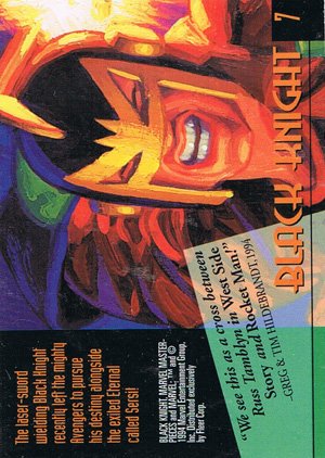 Fleer Marvel Masterpieces Base Card 7 Black Knight