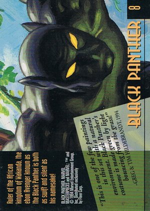Fleer Marvel Masterpieces Gold-Signature Base Card 8 Black Panther