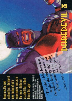 Fleer Marvel Masterpieces Base Card 26 Daredevil