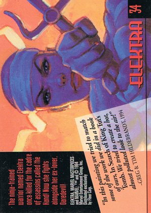 Fleer Marvel Masterpieces Base Card 34 Elektra
