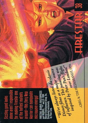 Fleer Marvel Masterpieces Base Card 38 Firestar