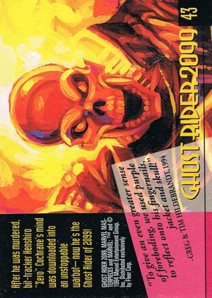 Fleer Marvel Masterpieces Base Card 43 Ghost Rider 2099