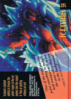 Fleer Marvel Masterpieces Base Card 54 Iceman