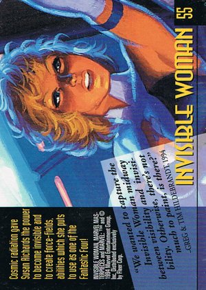 Fleer Marvel Masterpieces Gold-Signature Base Card 55 Invisible Woman