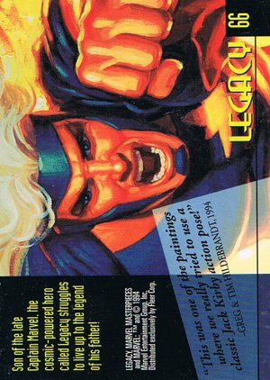 Fleer Marvel Masterpieces Base Card 66 Legacy