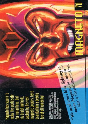Fleer Marvel Masterpieces Gold-Signature Base Card 70 Magneto