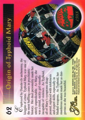 Fleer Marvel Annual Flair '94 Base Card 62 Typhoid Mary