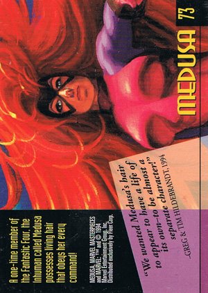 Fleer Marvel Masterpieces Base Card 73 Medusa