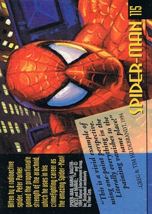 Fleer Marvel Masterpieces Base Card 115 Spider-Man