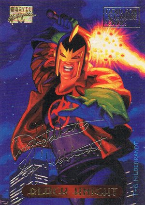 Fleer Marvel Masterpieces Gold-Signature Base Card 7 Black Knight