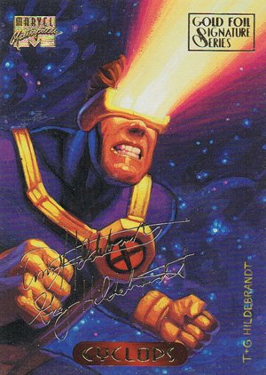 Fleer Marvel Masterpieces Gold-Signature Base Card 25 Cyclops
