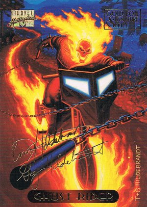 Fleer Marvel Masterpieces Gold-Signature Base Card 42 Ghost Rider