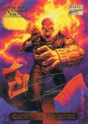 Fleer Marvel Masterpieces Gold-Signature Base Card 43 Ghost Rider 2099