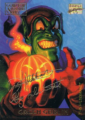 Fleer Marvel Masterpieces Gold-Signature Base Card 44 Green Goblin