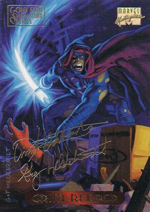 Fleer Marvel Masterpieces Gold-Signature Base Card 46 Grim Reaper