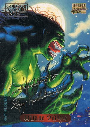 Fleer Marvel Masterpieces Gold-Signature Base Card 51 Hulk 2099